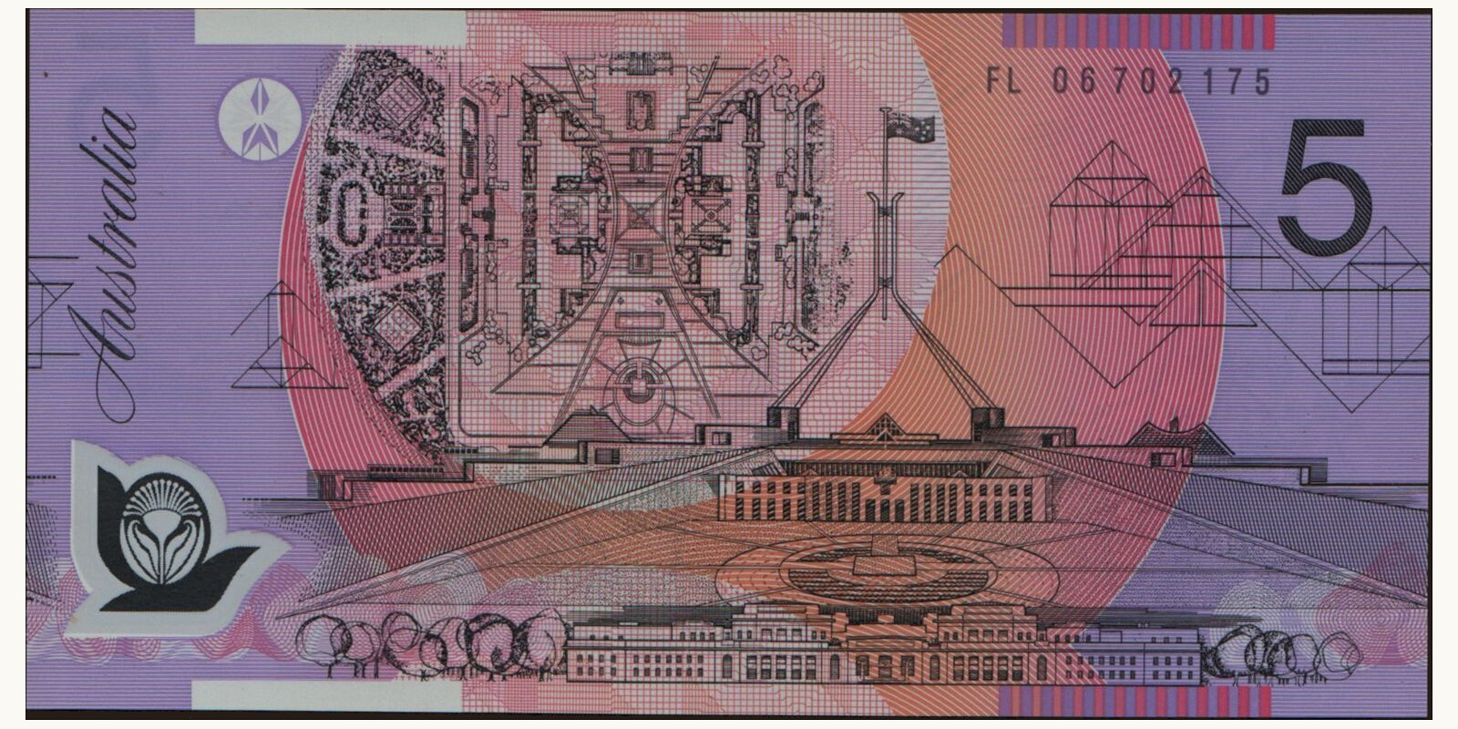 5 dollars Australia 2006 — Back side