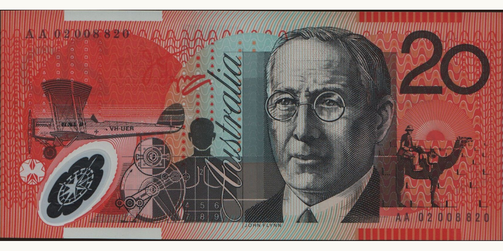 20 dollars Австралия 2002 — Оборотная сторона