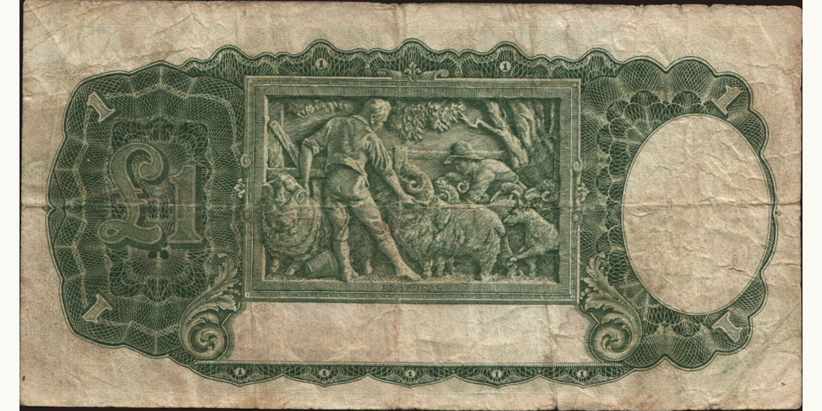 1 pound Австралия 1949 — Оборотная сторона