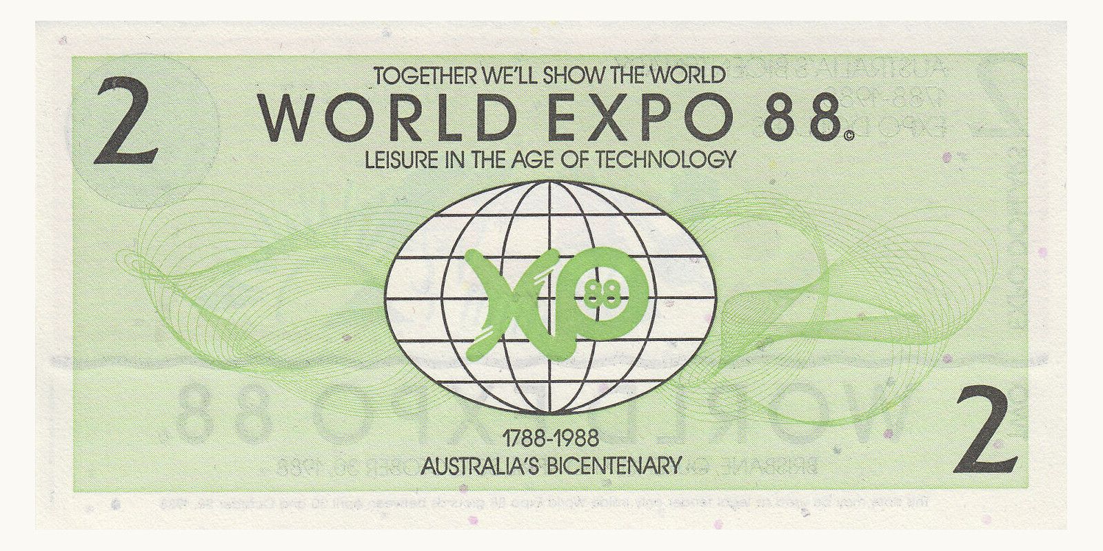 2 dollars Австралия 1988 — Оборотная сторона