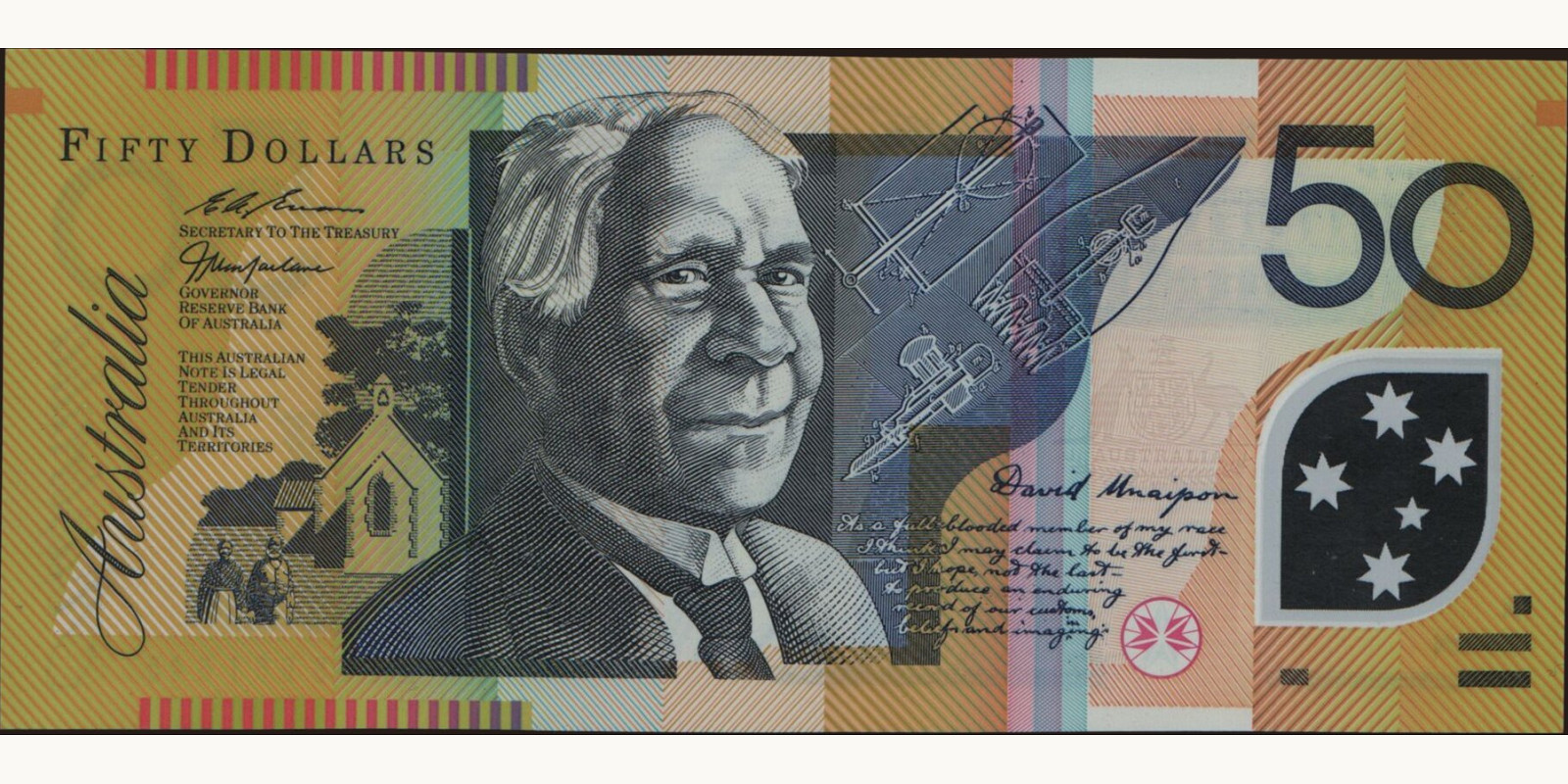 50 dollars Австралия 1998 — Лицевая сторона