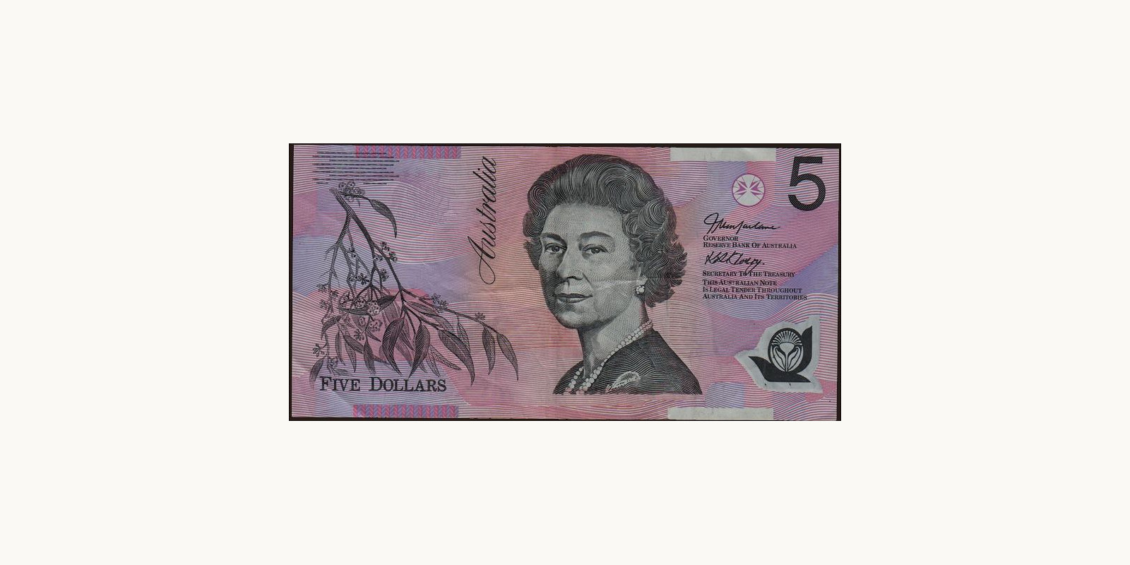 5 dollars Australia 2005 — Front side
