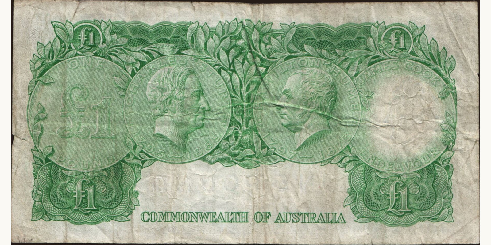 1 pound Australia 1961 — Back side