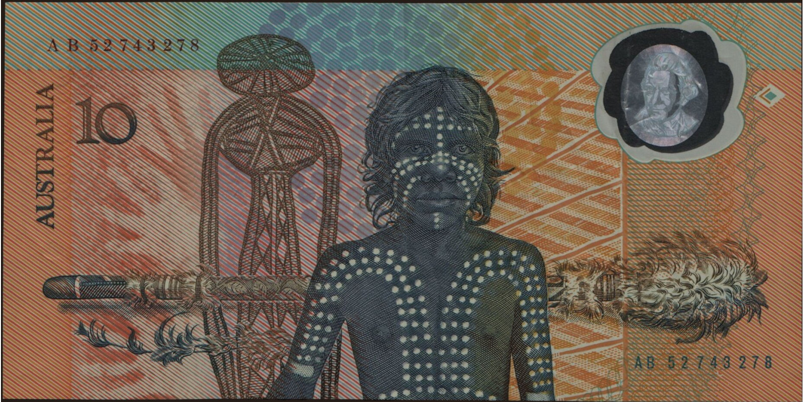 10 dollars Австралия 1988 — Оборотная сторона