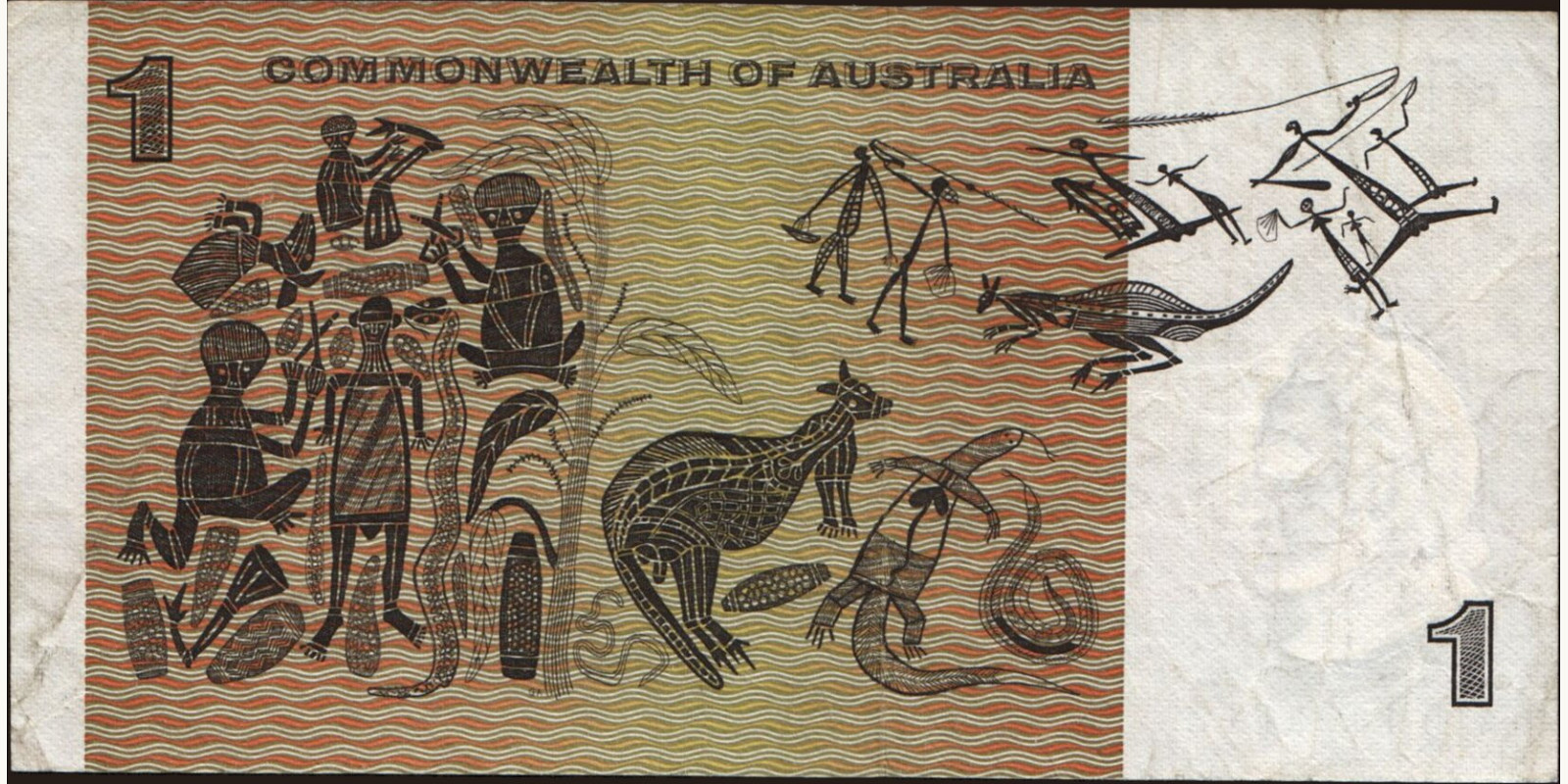 1 dollars Australia 1969 — Back side