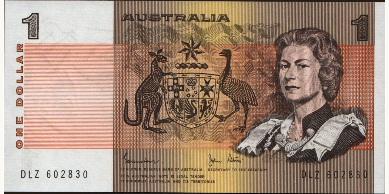 1 dollars Австралия 1983 — Лицевая сторона