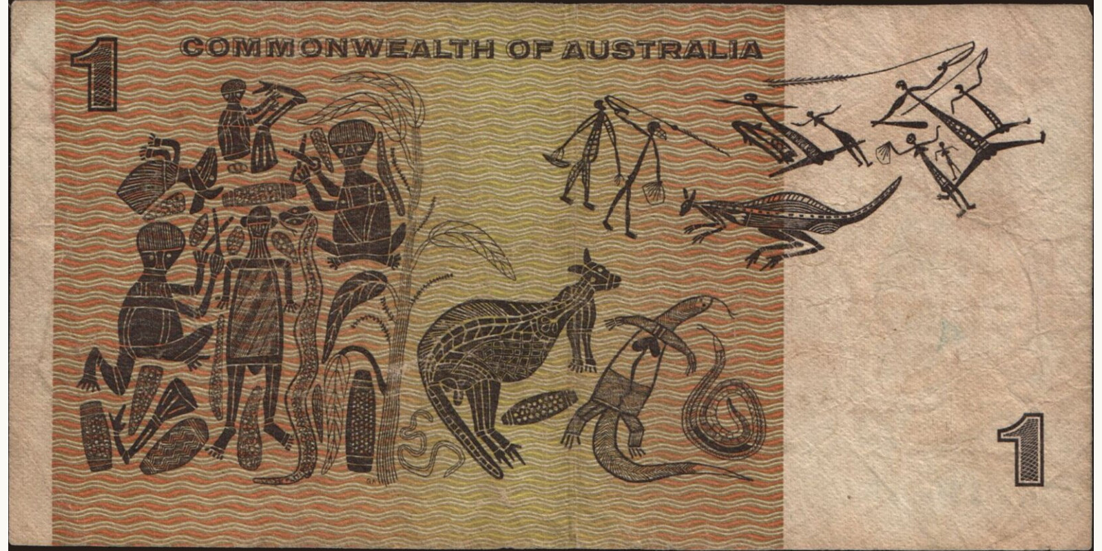 1 dollars Австралия 1972 — Оборотная сторона