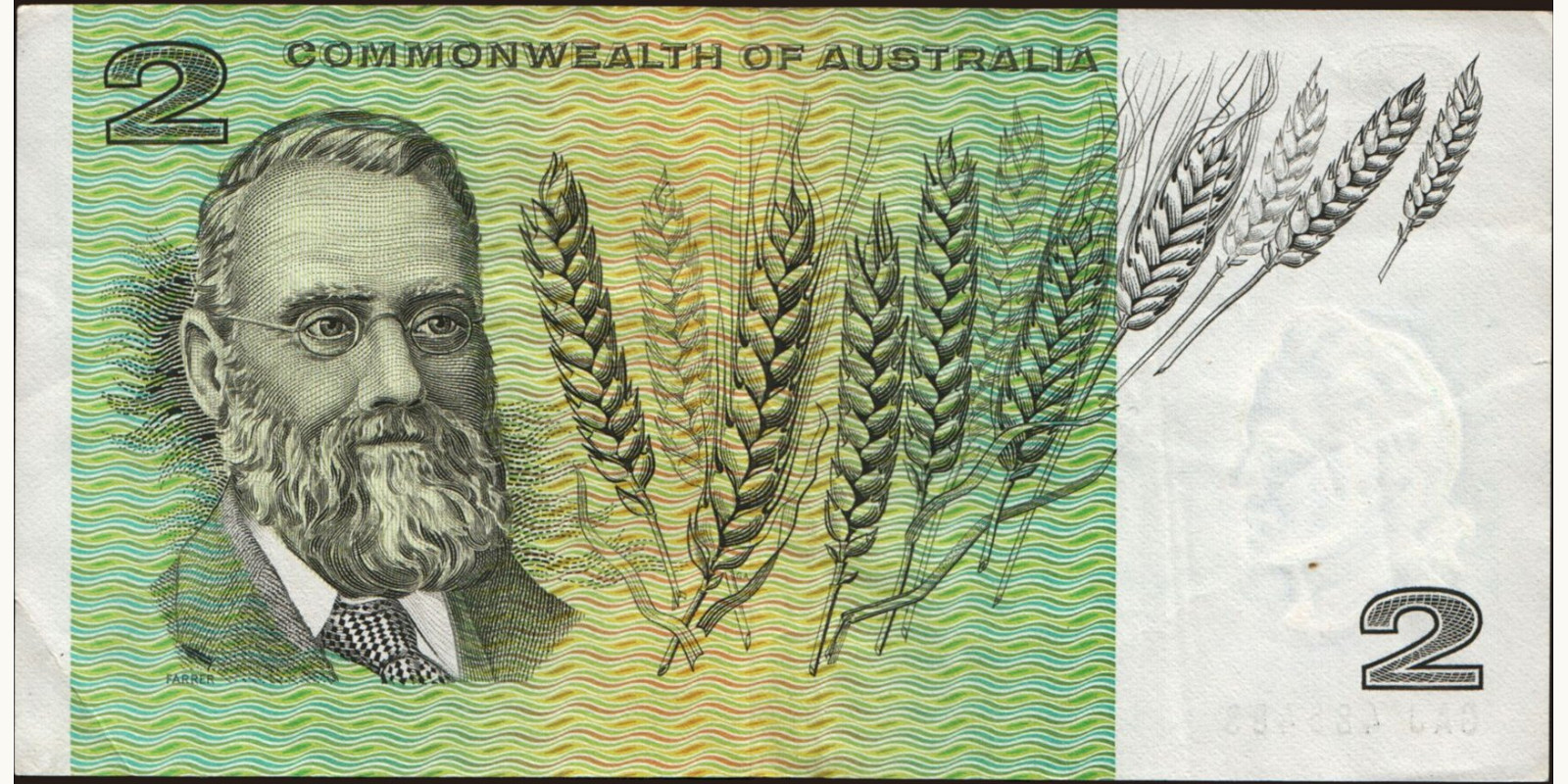 2 dollars Australia 1968 — Back side