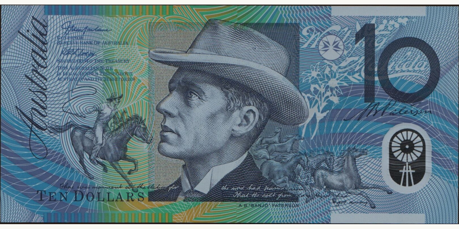 10 dollars Австралия 2002 — Лицевая сторона