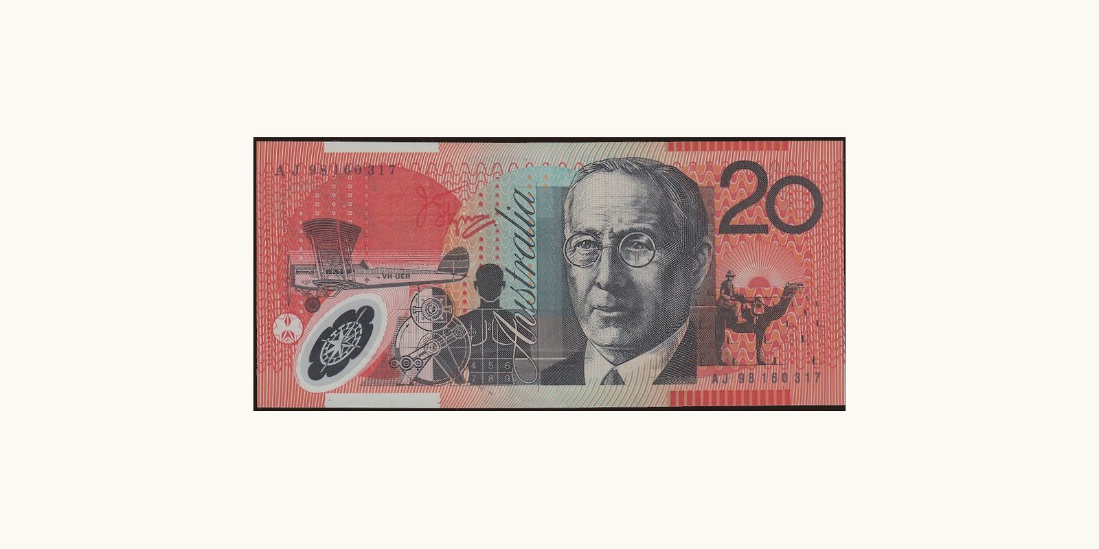 20 dollars Australia 1998 — Back side