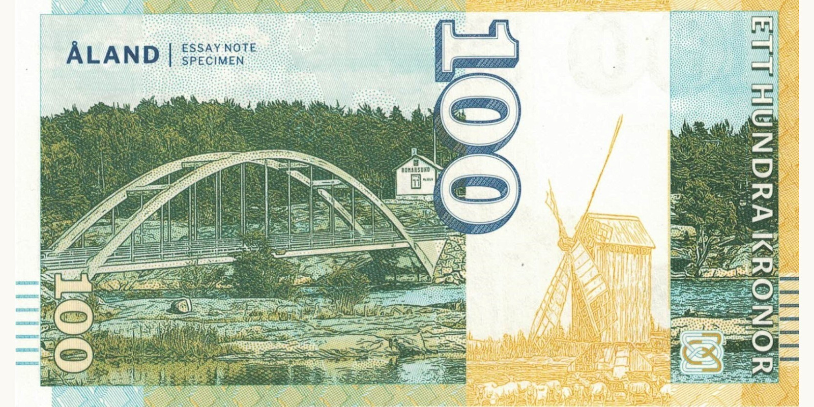 100 Krone  Аландские о-ва 2018 — Оборотная сторона