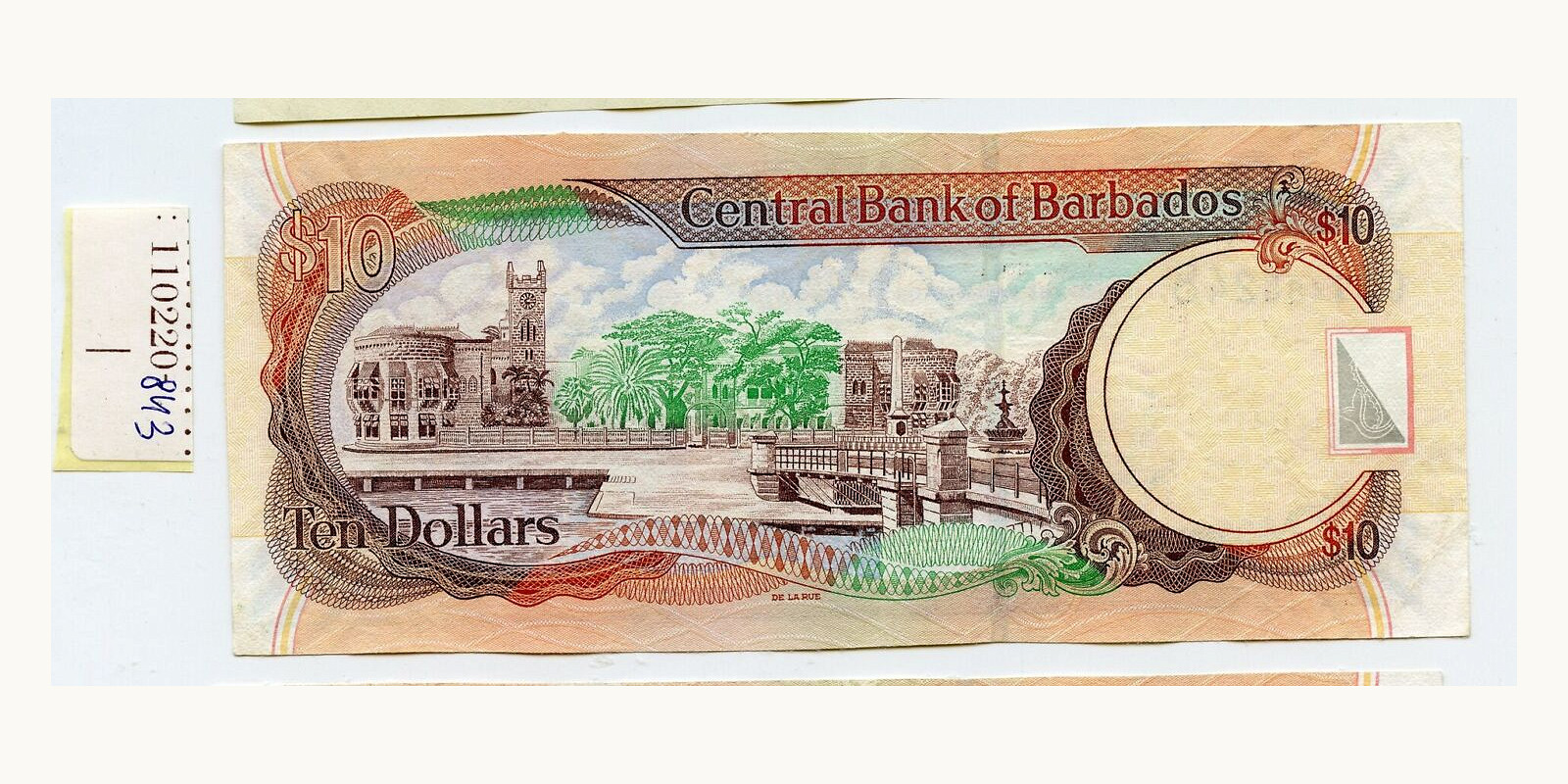 10 dollars Барбадос 2007 — Оборотная сторона