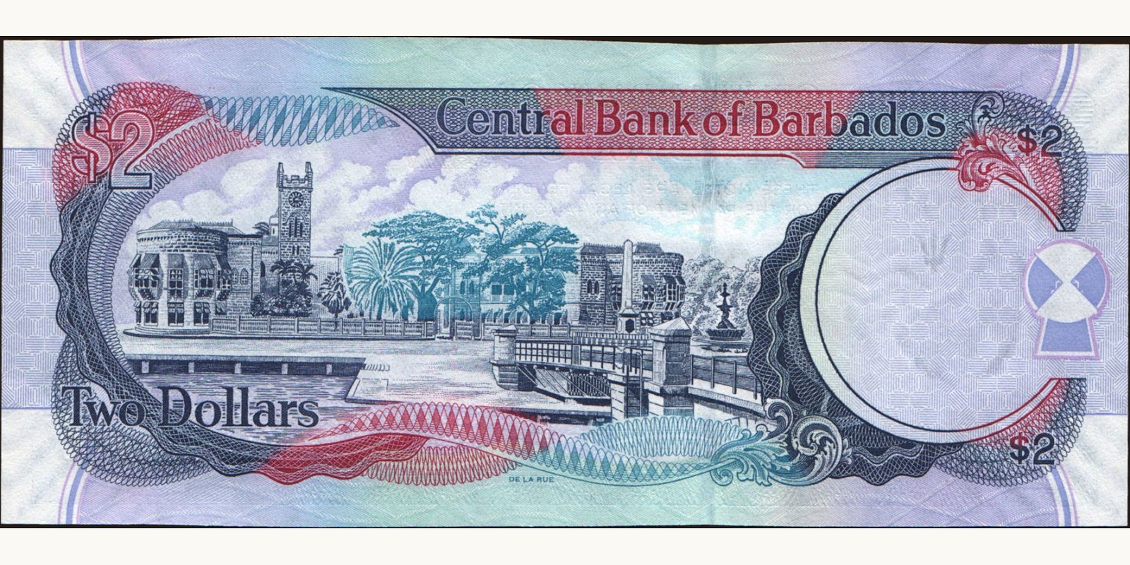 2 dollars Barbados 2007 — Back side