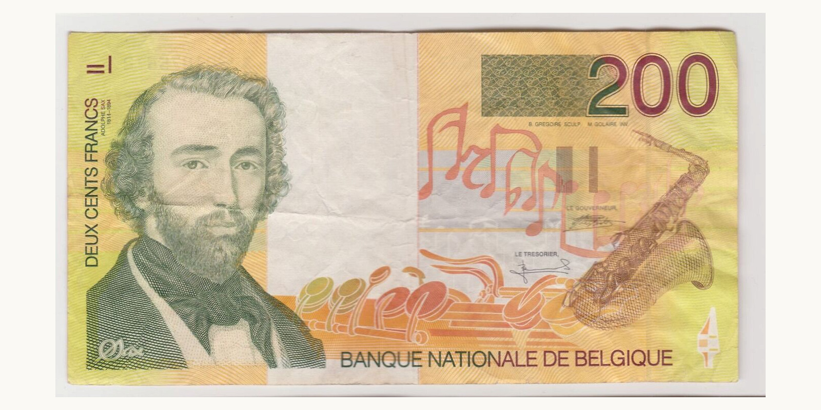 200 frank Бельгия 1995 — Лицевая сторона