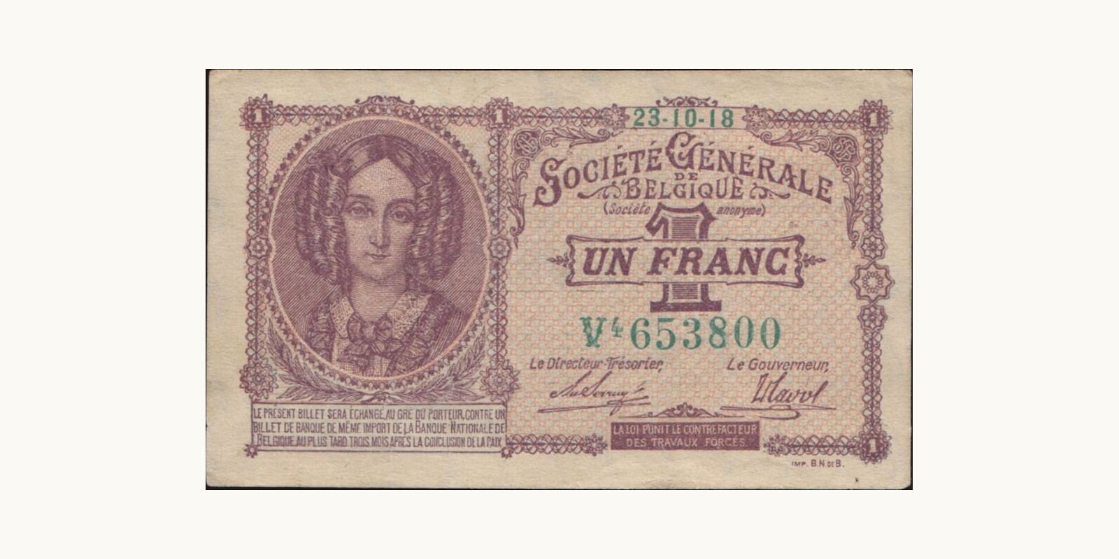 1 franc 1918