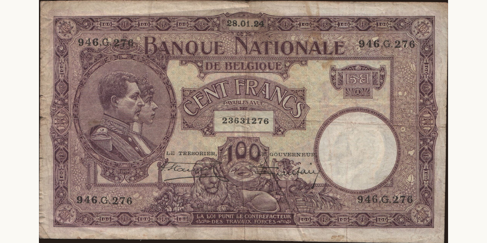 100 franc 1924