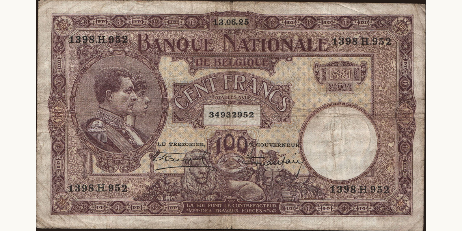 100 franc 1925
