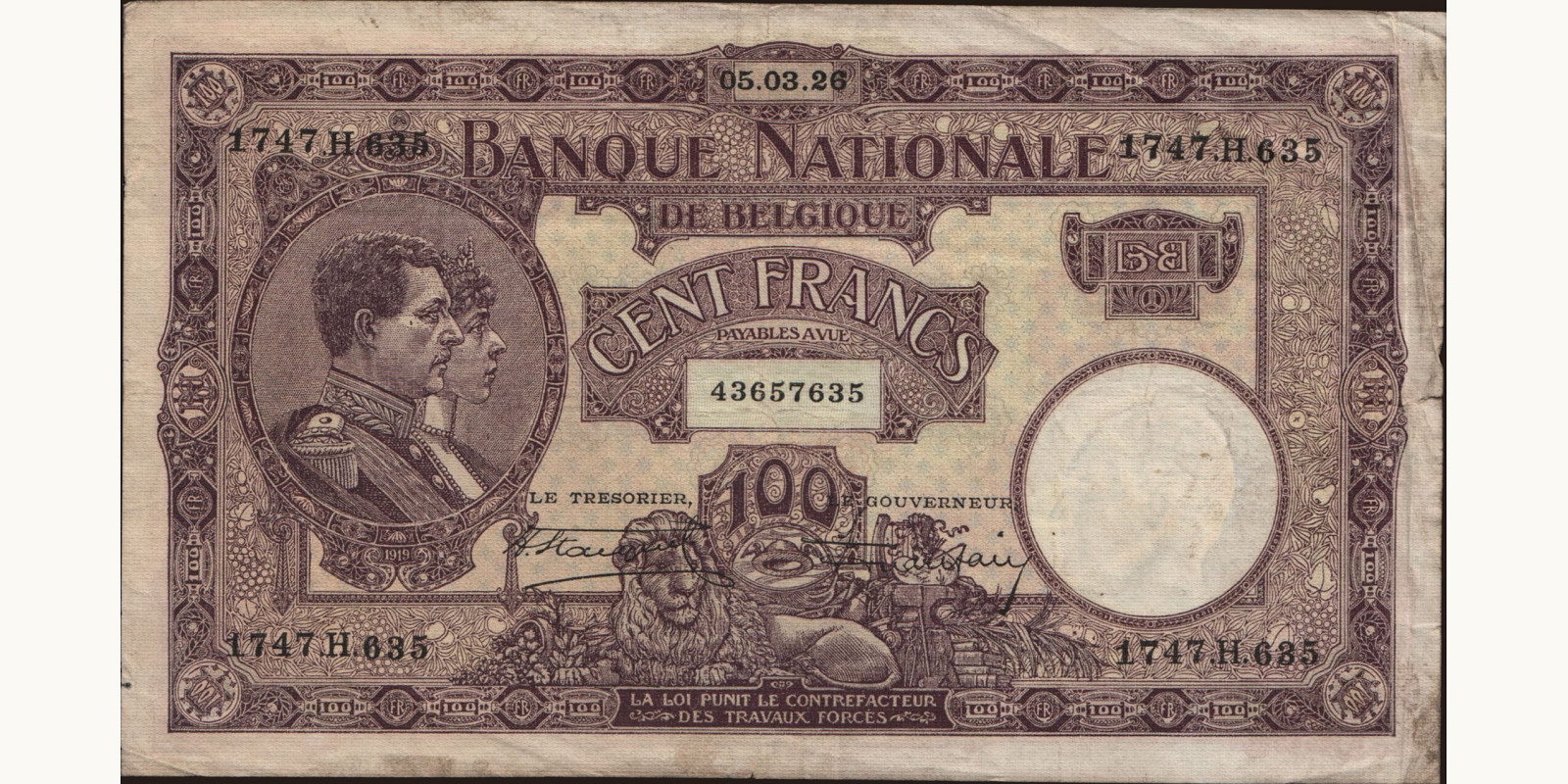 100 franc 1926