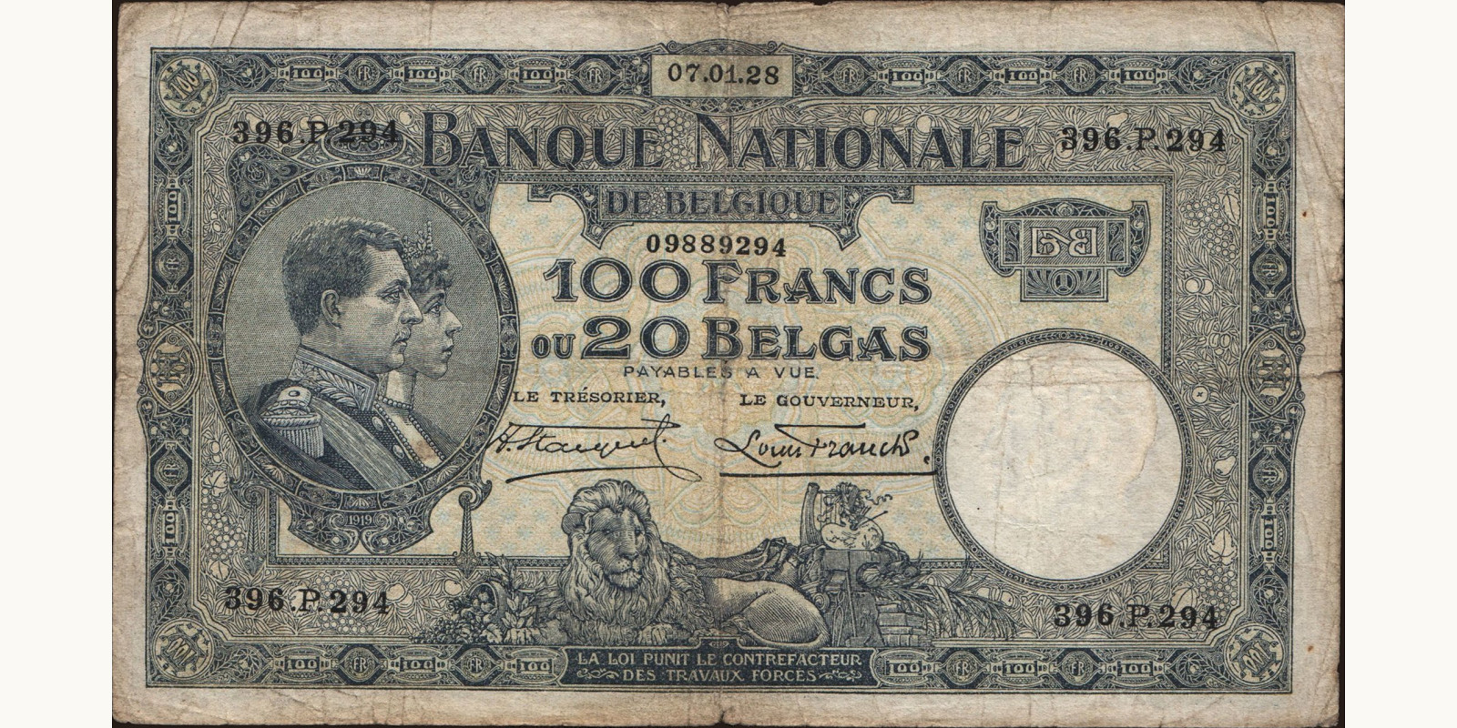 100 franc 1928