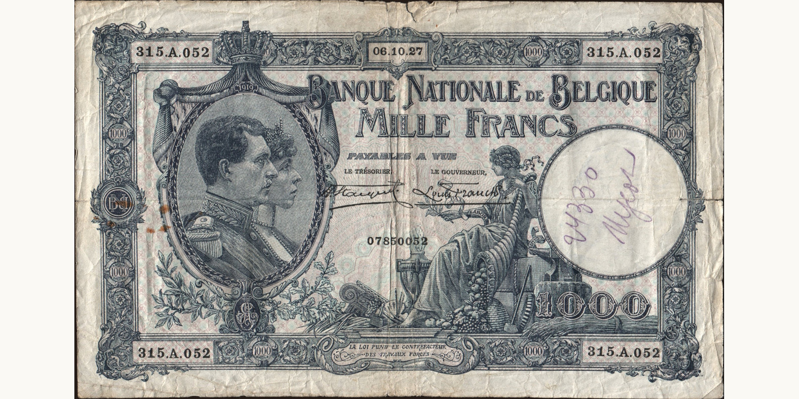1000 franc 1927