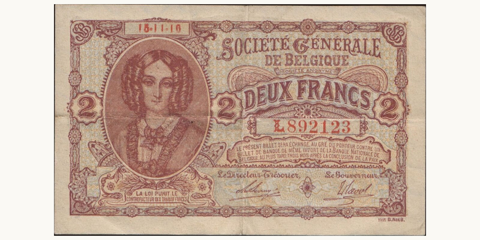 2 franc 1916