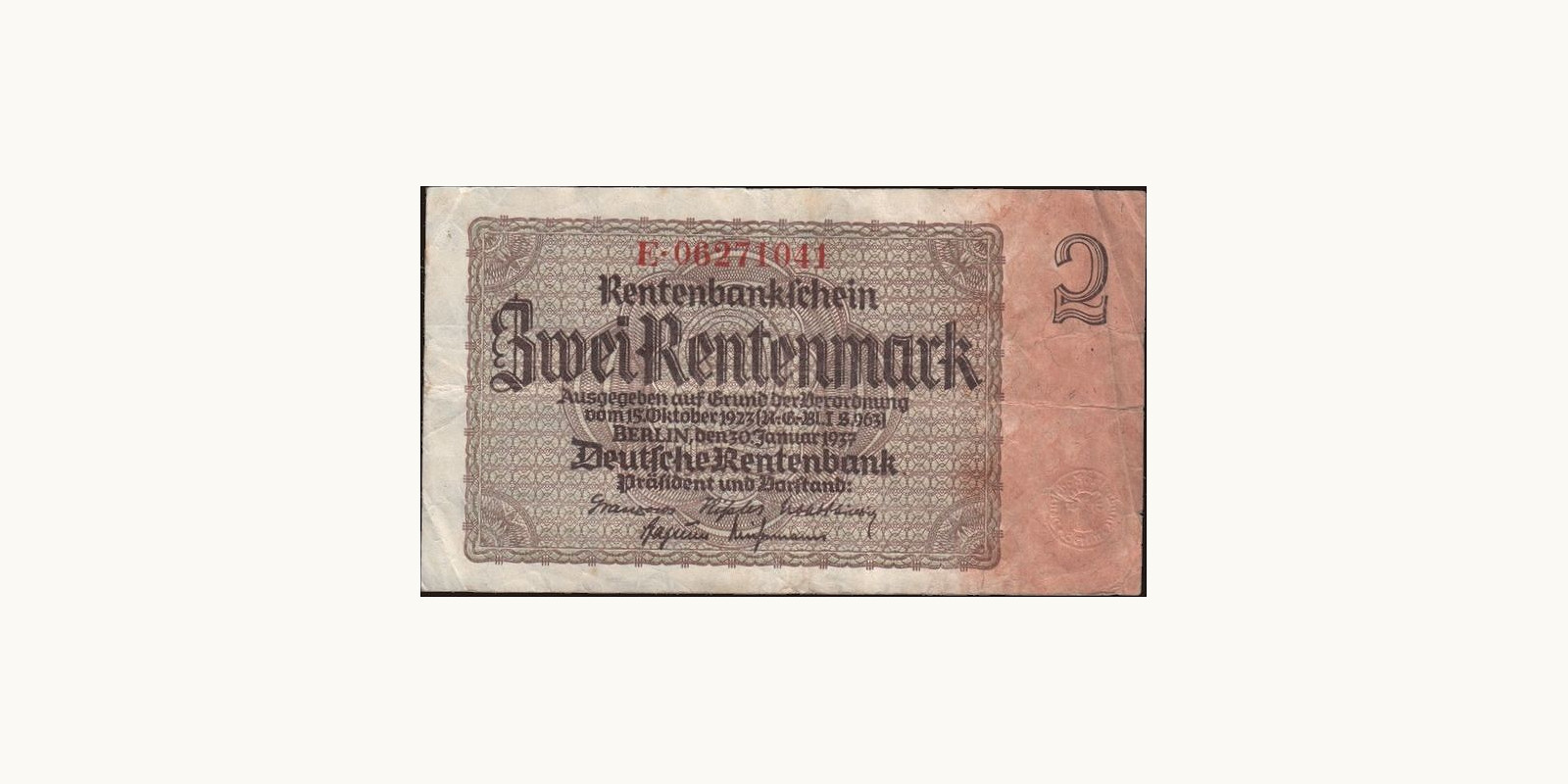 2 mark Belgium 1937 — Front side