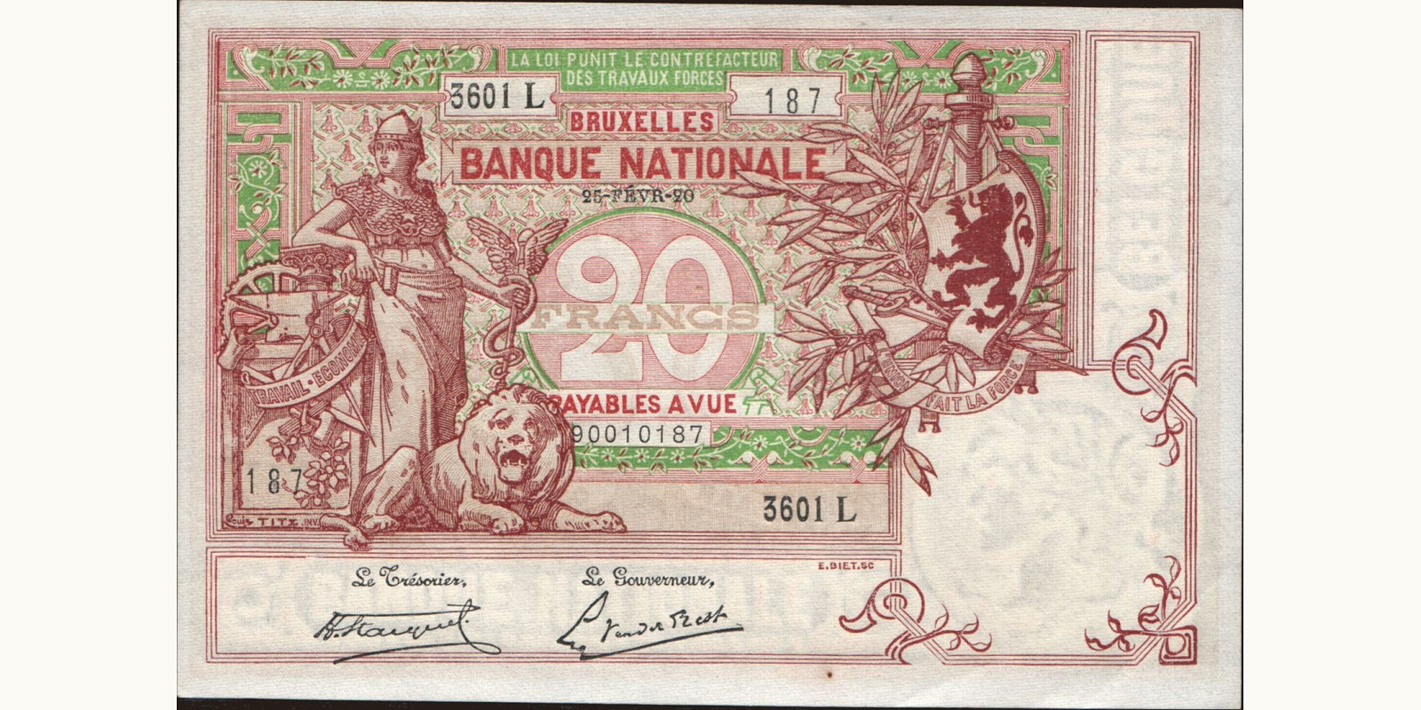 20 franc 1920