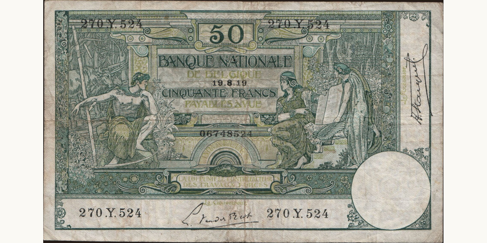 50 franc 1919