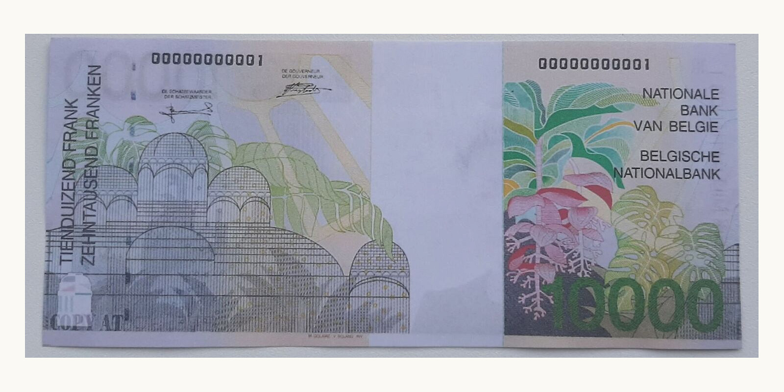 10000 franc Belgium 1997 — Back side