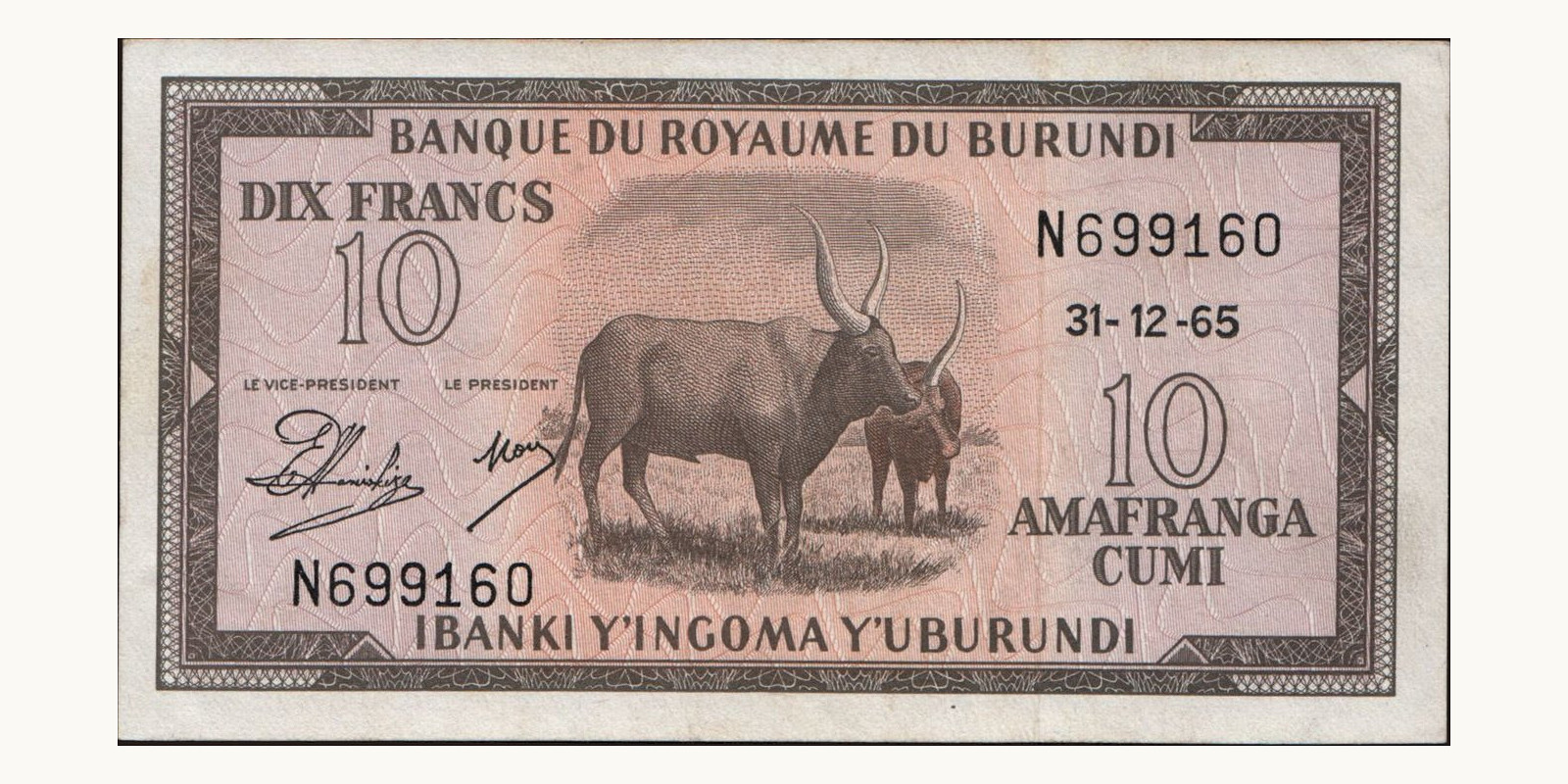 10 franc 1965
