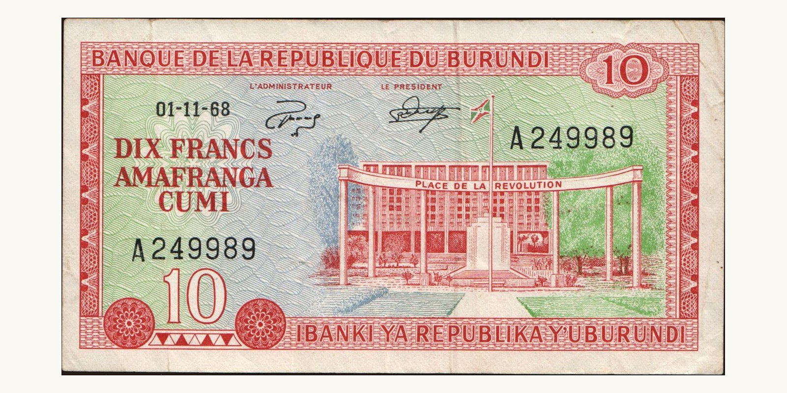 10 franc 1968