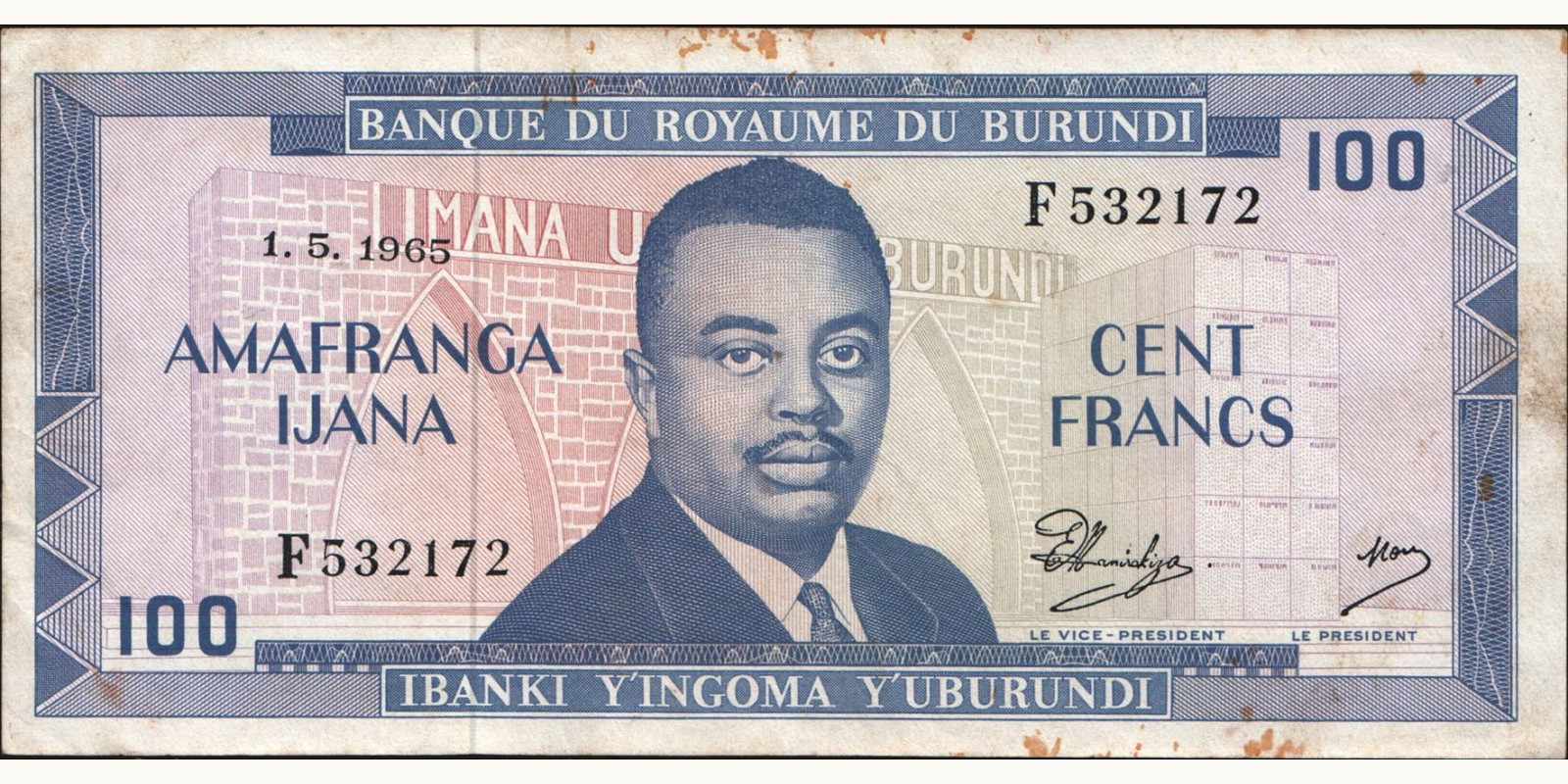 100 franc 1965