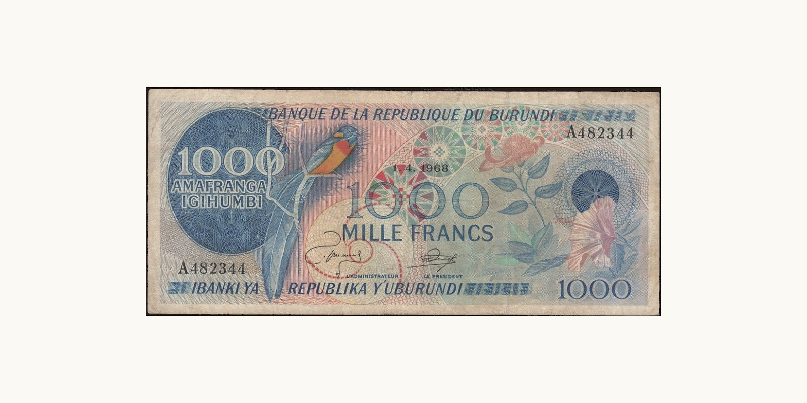 1000 franc 1968