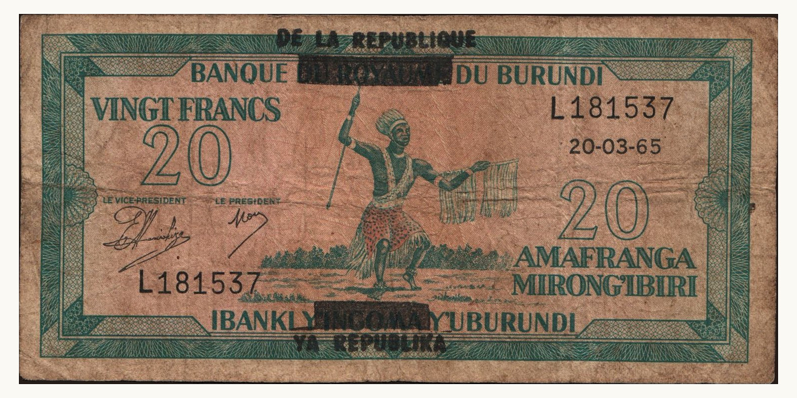 20 franc 1965