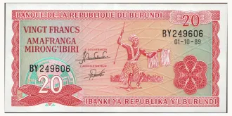 20 franc 1989
