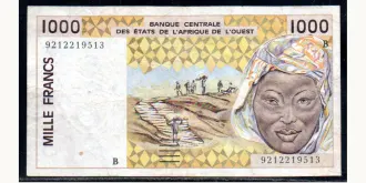 1000 francs 1992