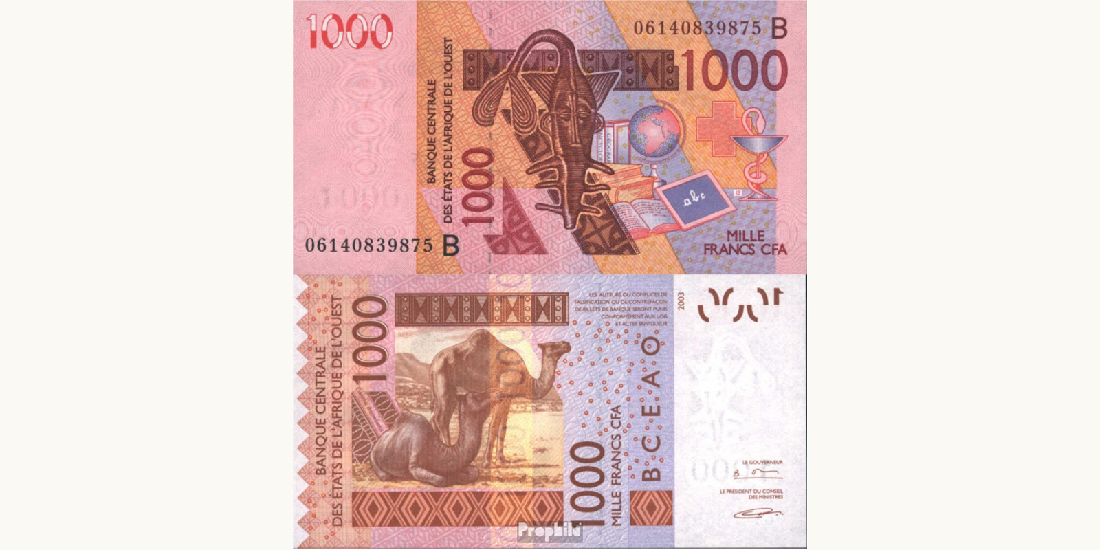 1000 francs 2003