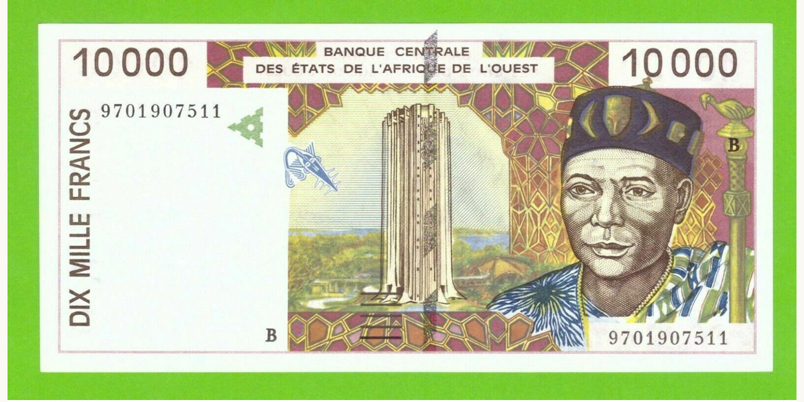 10000 franc 1997