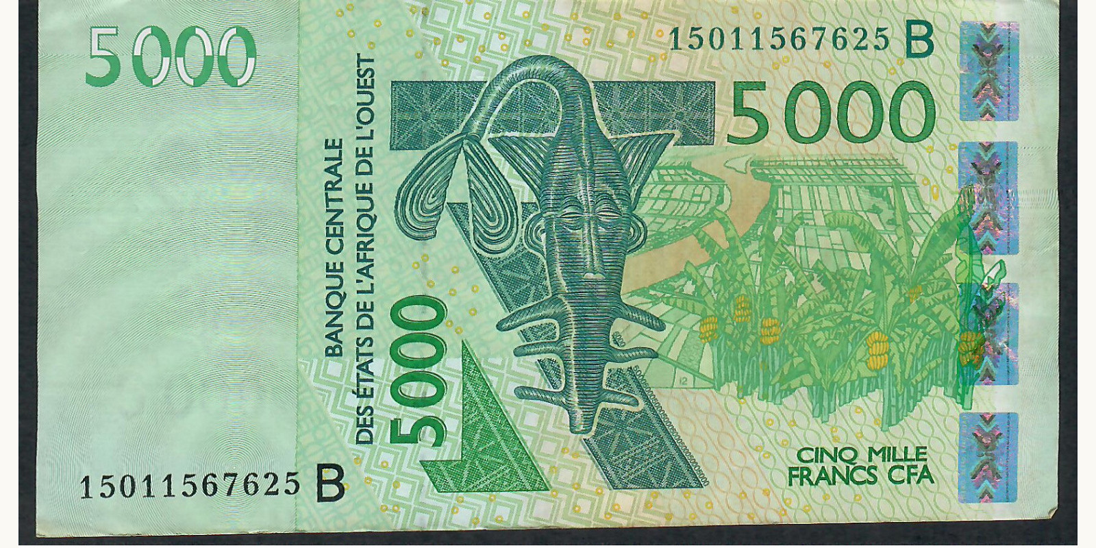 5000 franc Бенин 2003 — Лицевая сторона