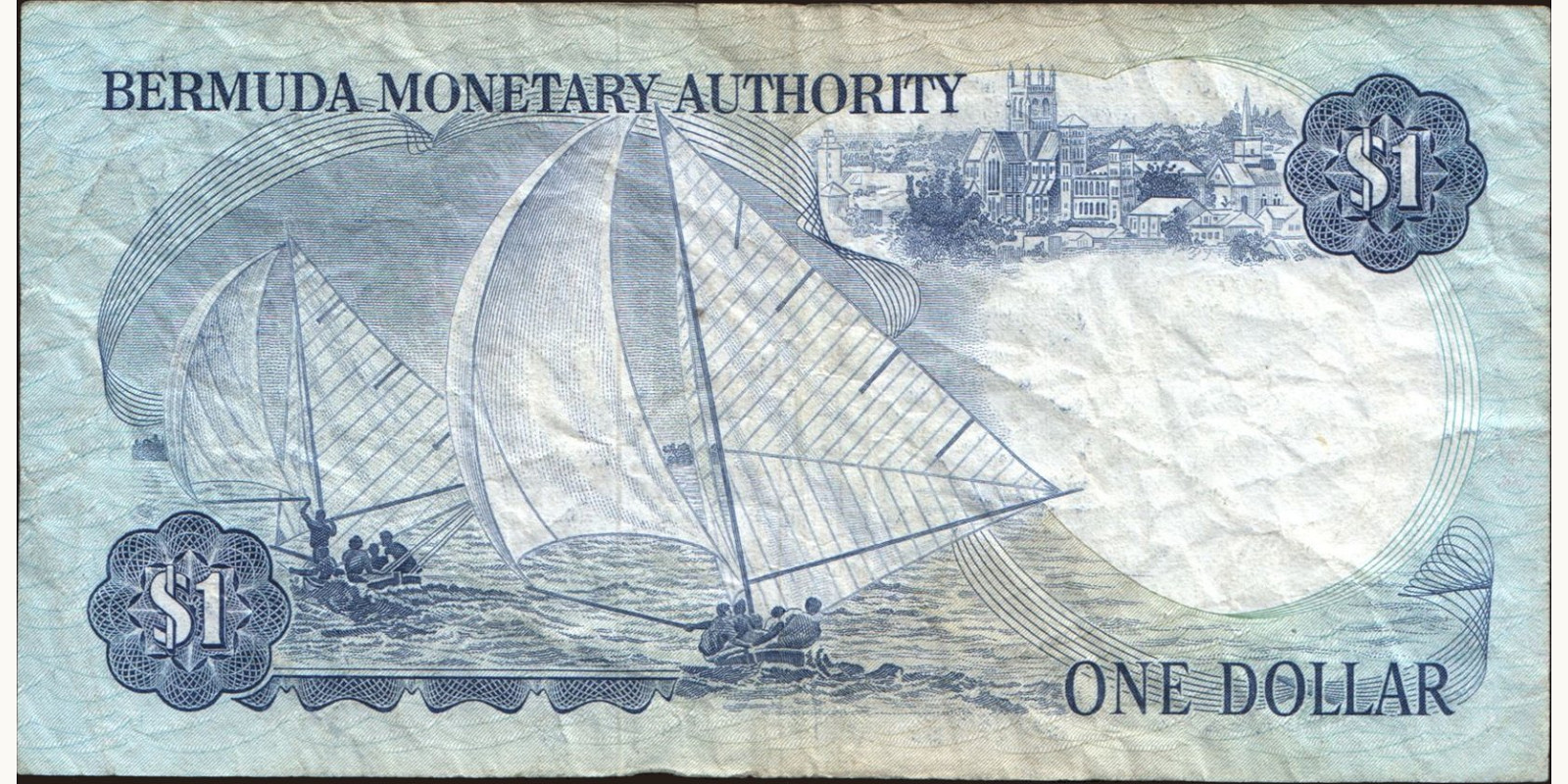 1 dollars Bermuda 1986 — Back side