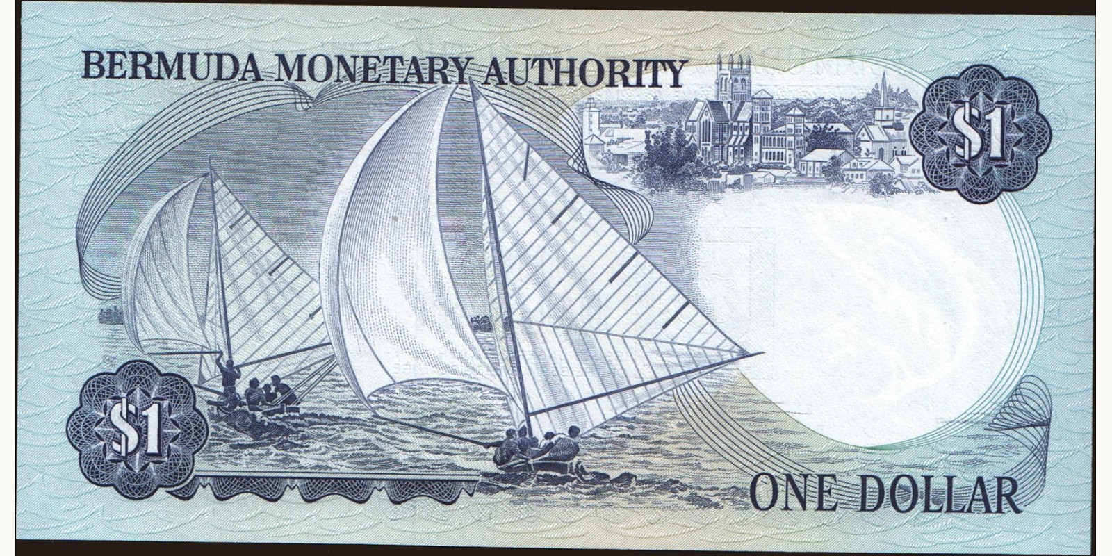 1 dollars Bermuda 1988 — Back side