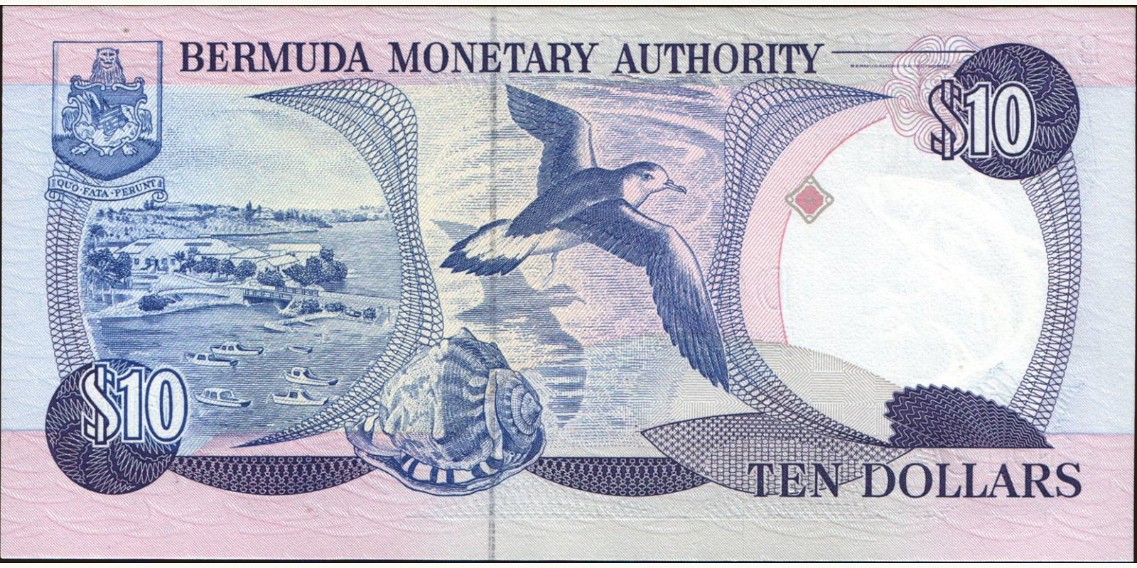 10 dollars Bermuda 1989 — Back side