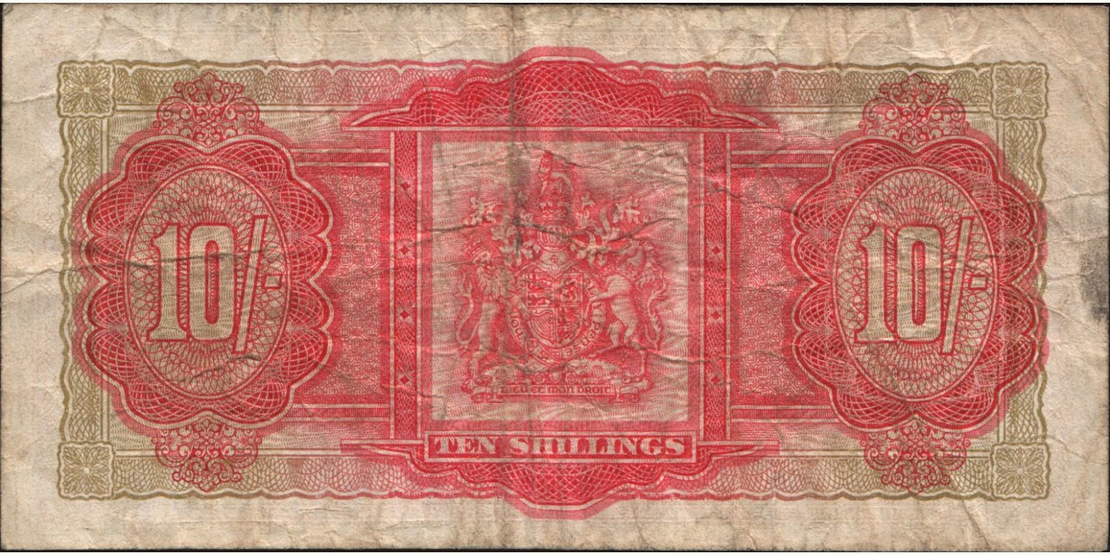 10 shilling Бермудские о-ва 1957 — Оборотная сторона