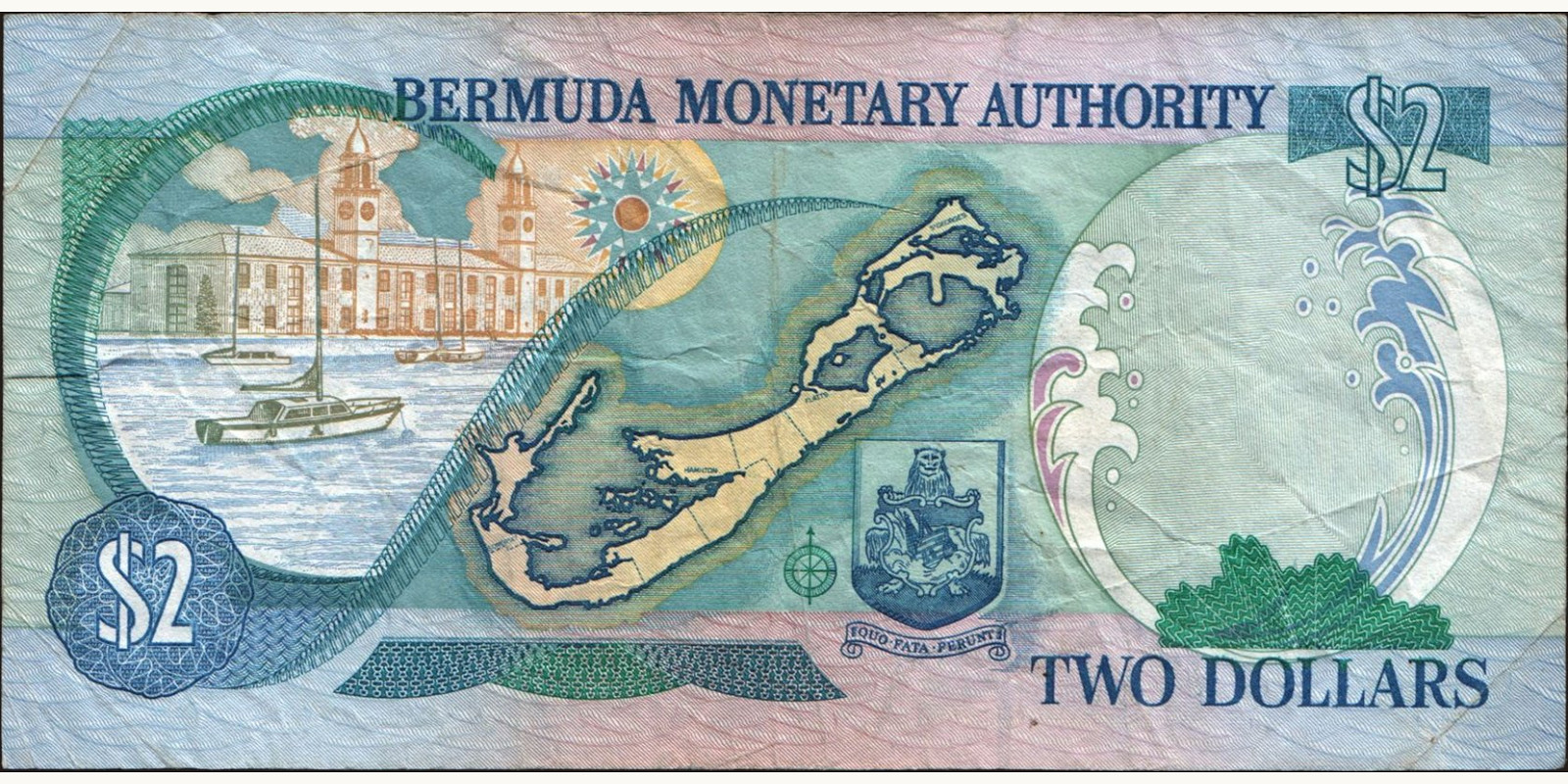 2 dollars Бермудские о-ва 2007 — Оборотная сторона