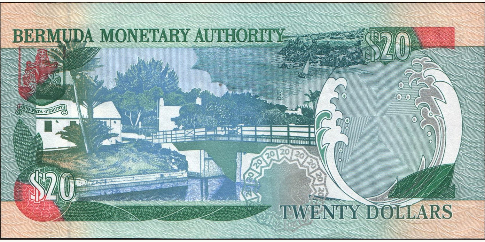 20 dollars Бермудские о-ва 2000 — Оборотная сторона