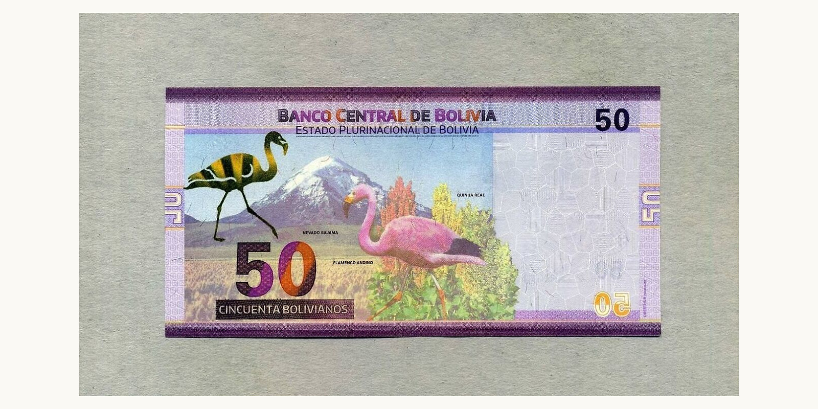 50 bolivanos Боливия 2018 — Лицевая сторона