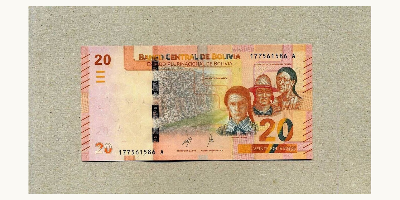 20 bolivanos Боливия 2024 — Оборотная сторона