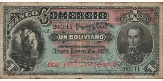 1 boliviano 1900