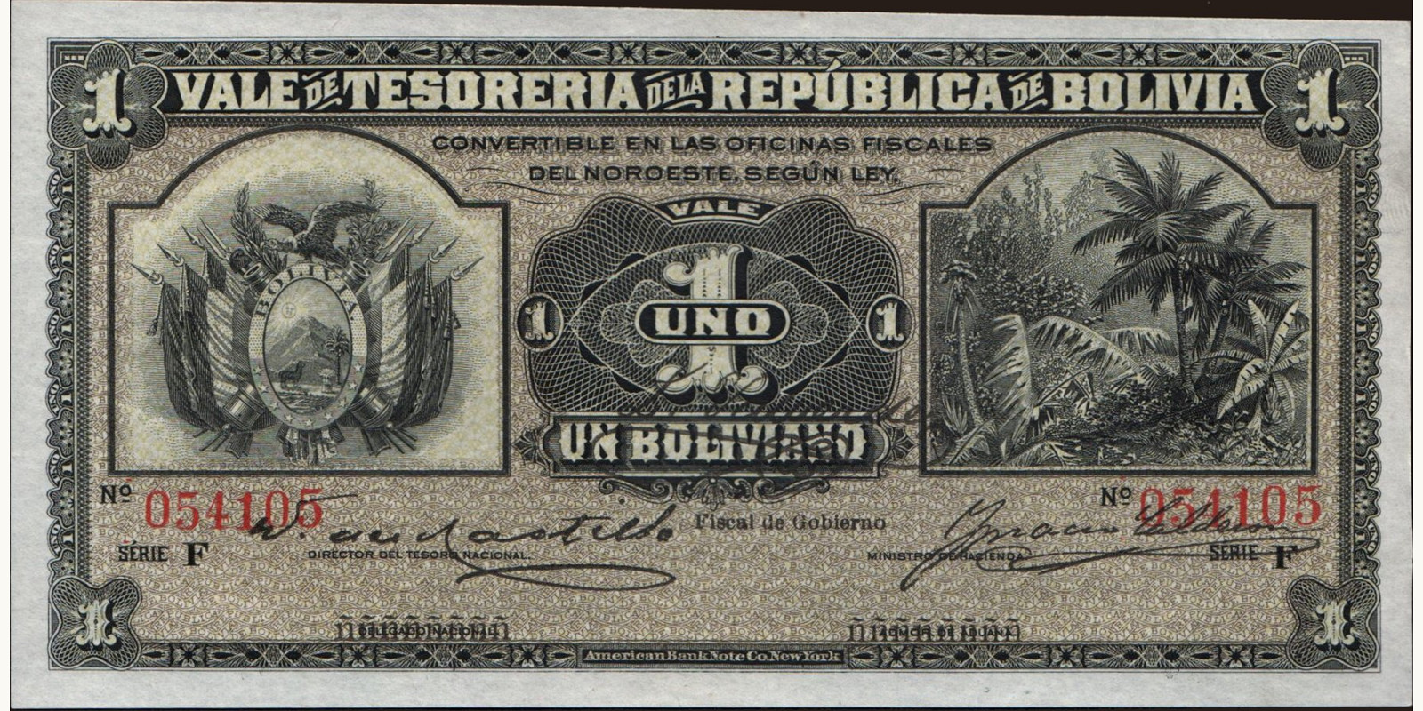 1 boliviano 1902