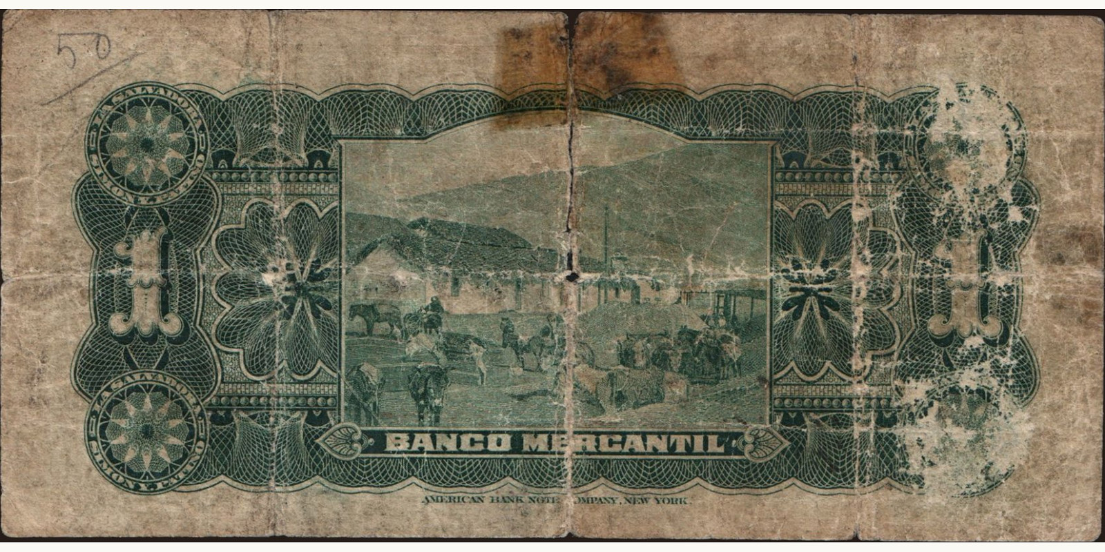 1 boliviano Bolivia 1911 — Back side